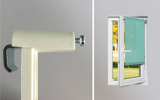 Fijaciones sin taladrar para ventanas de PVC