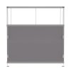 Store plissé tendus avec cordon occultant gris brillant premium